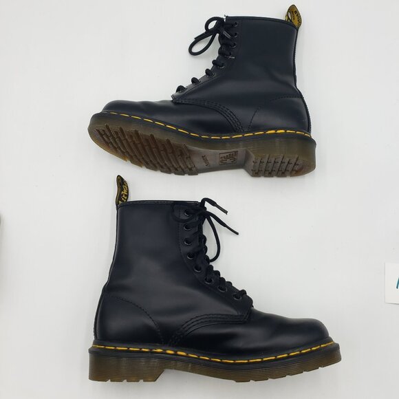 Dr. Martens 1460 Originals Boots 7 Womens Chunky Platform Lace Up Docs Black - Picture 5 of 11